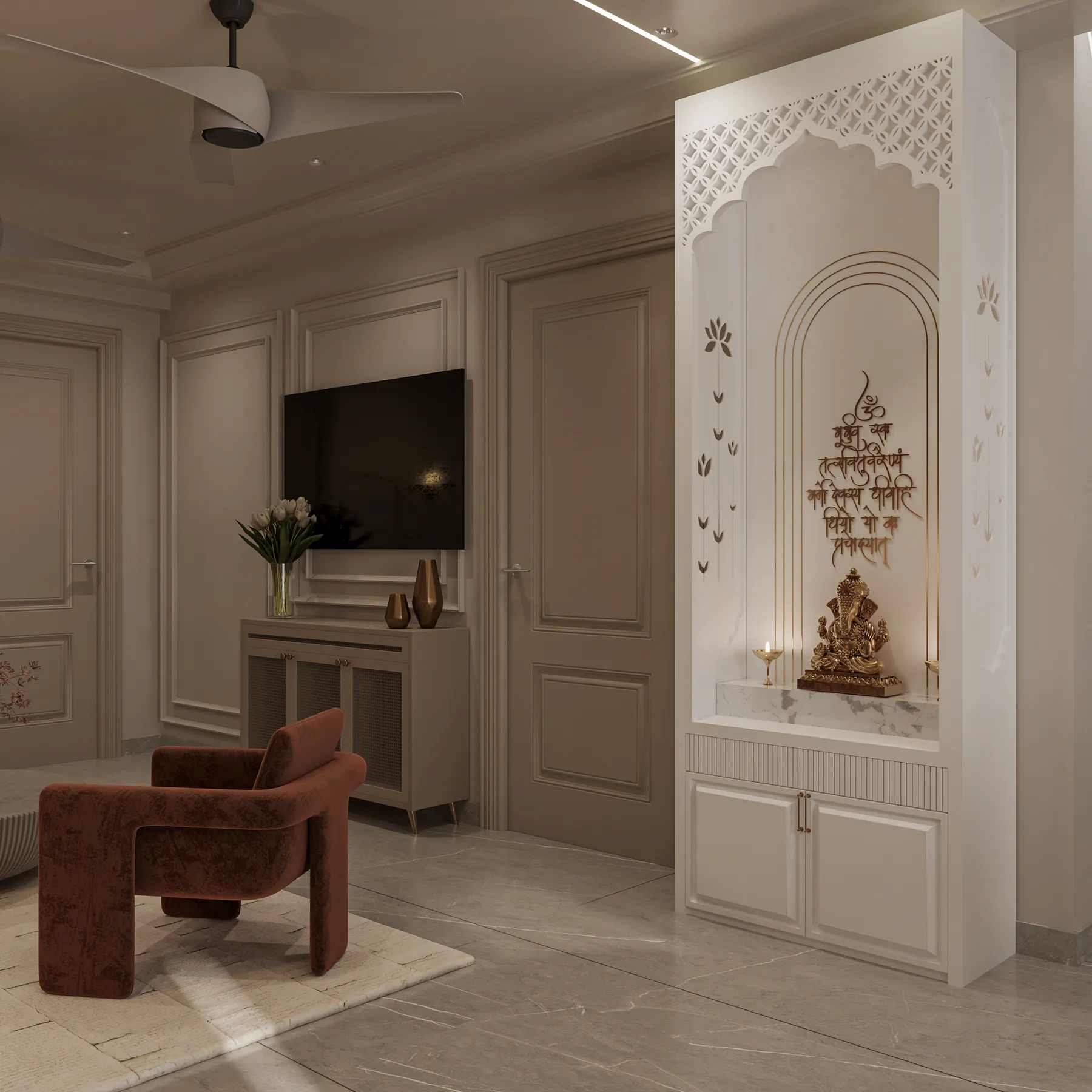 Aerovista 3 BHK living and dining area, Jaipur