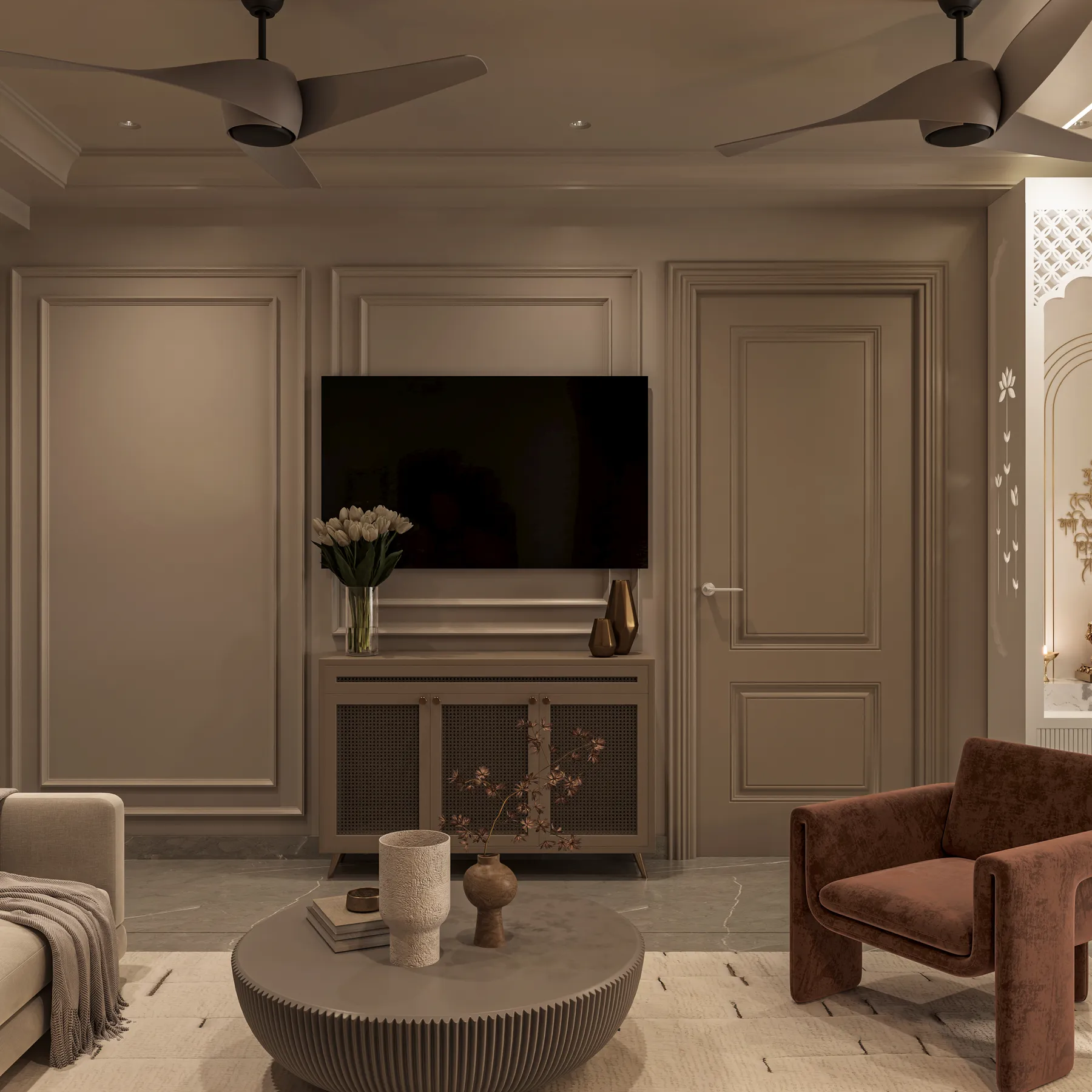 Aerovista 2 BHK living room, Jaipur