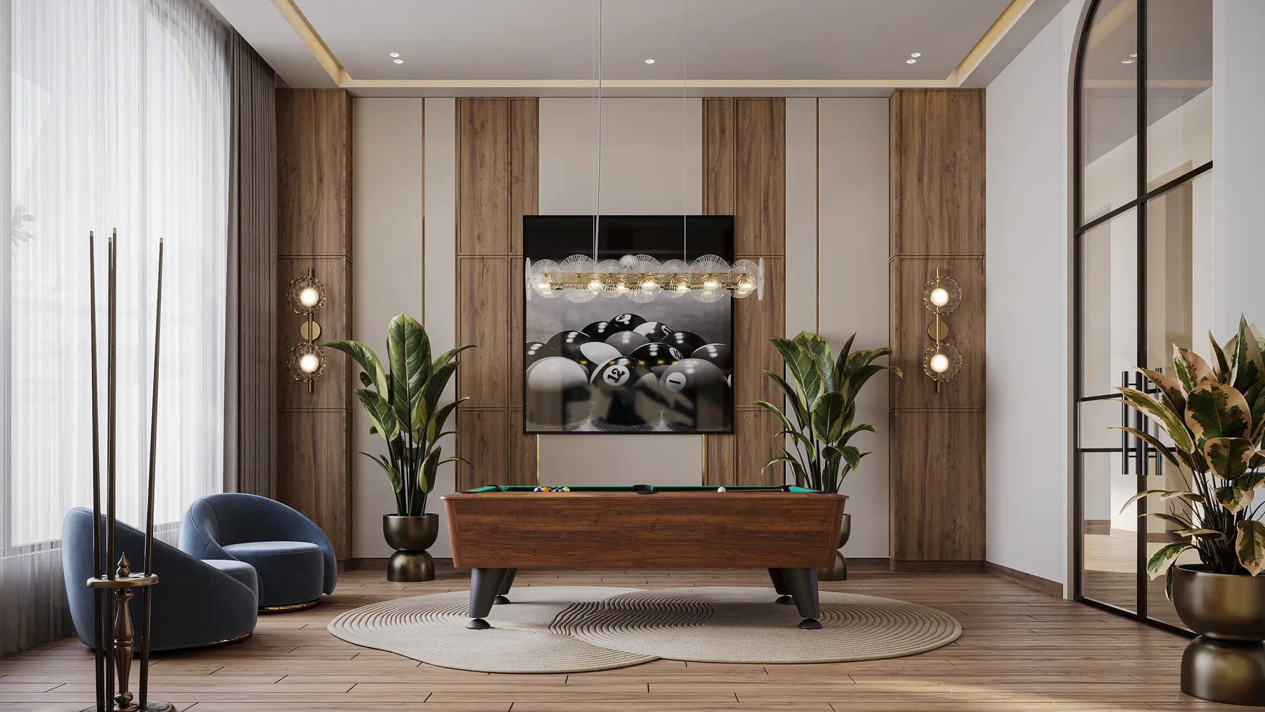 Aerovista Club Aero billiards room